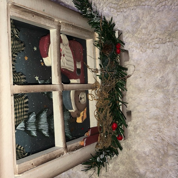 Christmas wood Picture ACCENT PIECE EUC - Picture 3 of 7
